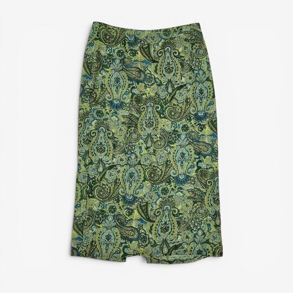 Clio Dresses & Skirts - Y2k Paisley Skirt Boho Fairycore Green Maxi Pink Clio - Size 12
